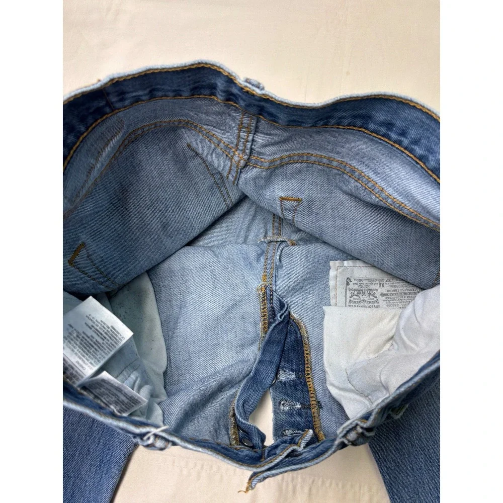Levi Strauss‎ 501 Button Fly Jeans Mens W34 L30 Medium Wash Denim
